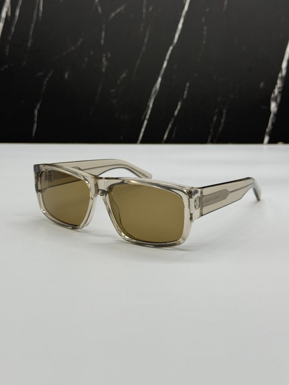 NEW SAINT LAURENT SL689 005 SUNGLASSES MEN SQUARE BEIGE/BROWN EYEWEAR